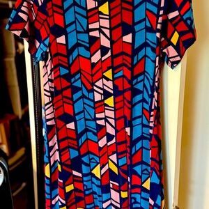 LuLaRoe Multicolor Chevron Dress